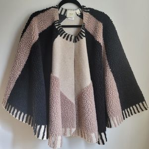 Anthropologie Maeve Dusk & Dawn Color Block Capelet One Size